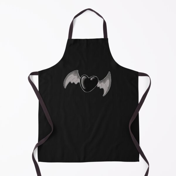 Item preview, Black heart with bat wings cartoon motif designed and sold by ARTOFDARK.
