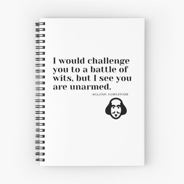 Aperçu de l'œuvre Citation de Battle Of Wits de Shakespeare créée et vendue par StormyMuse.
