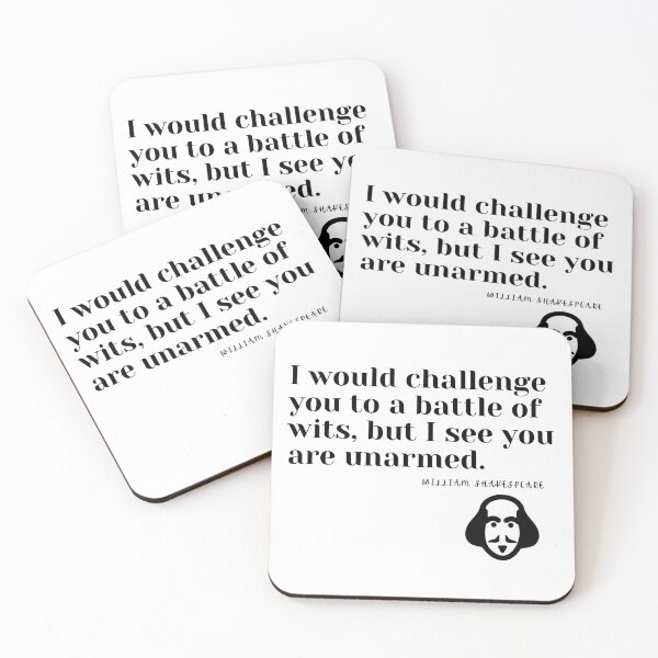 Item preview, Battle Of Wits Quote From Shakespeare designed and sold by StormyMuse.