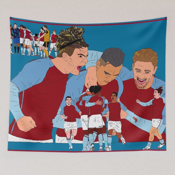 Item preview, aston villa football club art print poster celebration designed and sold by madein1874.