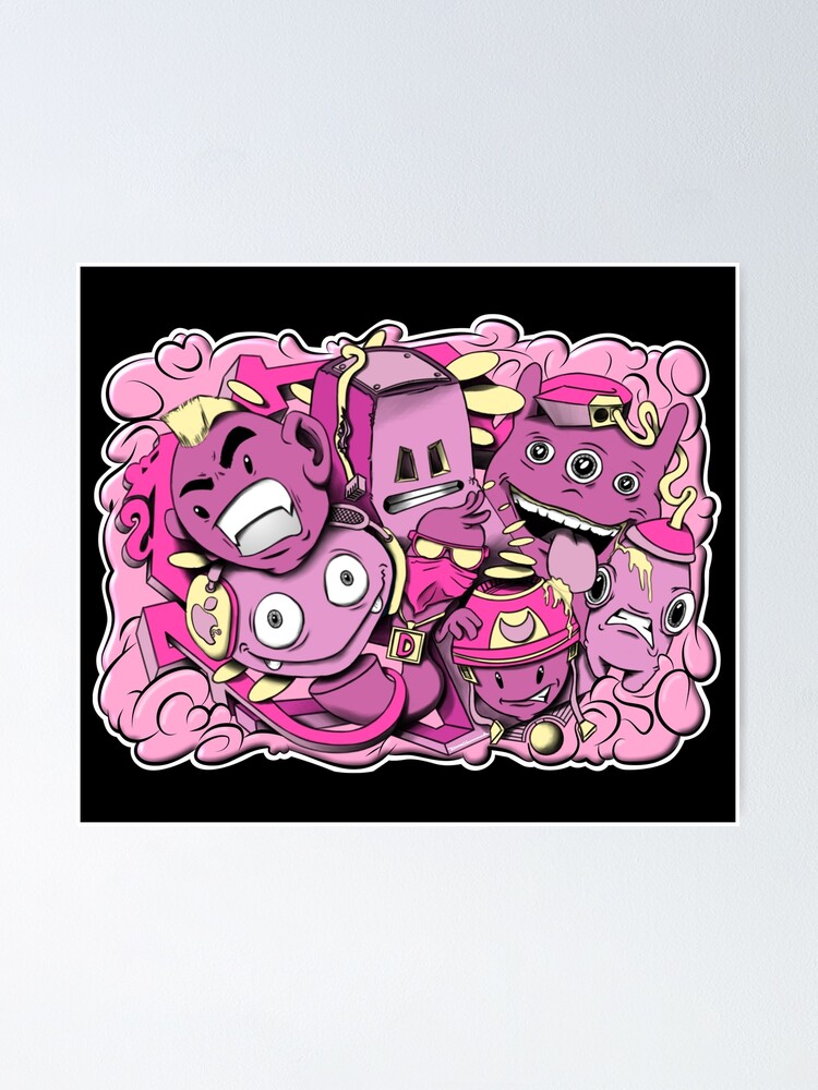 Póster «Personajes de dibujos animados de graffiti rosa y amarillo» de smARTwork | Redbubble Póster «Personajes de dibujos animados de graffiti rosa y amarillo» de smARTwork | Redbubble