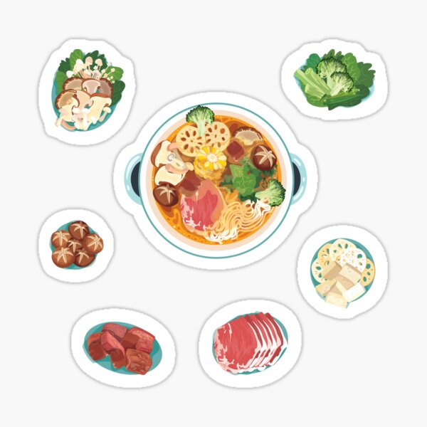 Asian Food Sticker Sheet – THE GREY PALETTE