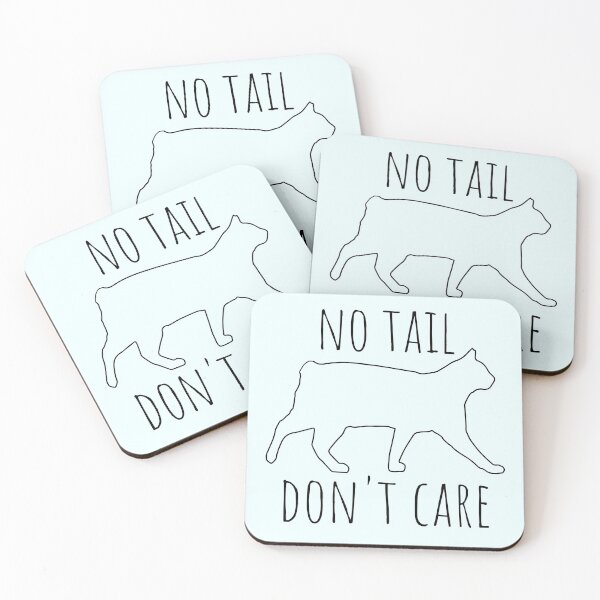 Item preview, No Tail Don't Care Tailless Cat Manx Lover designed and sold by MixedBagMerch.