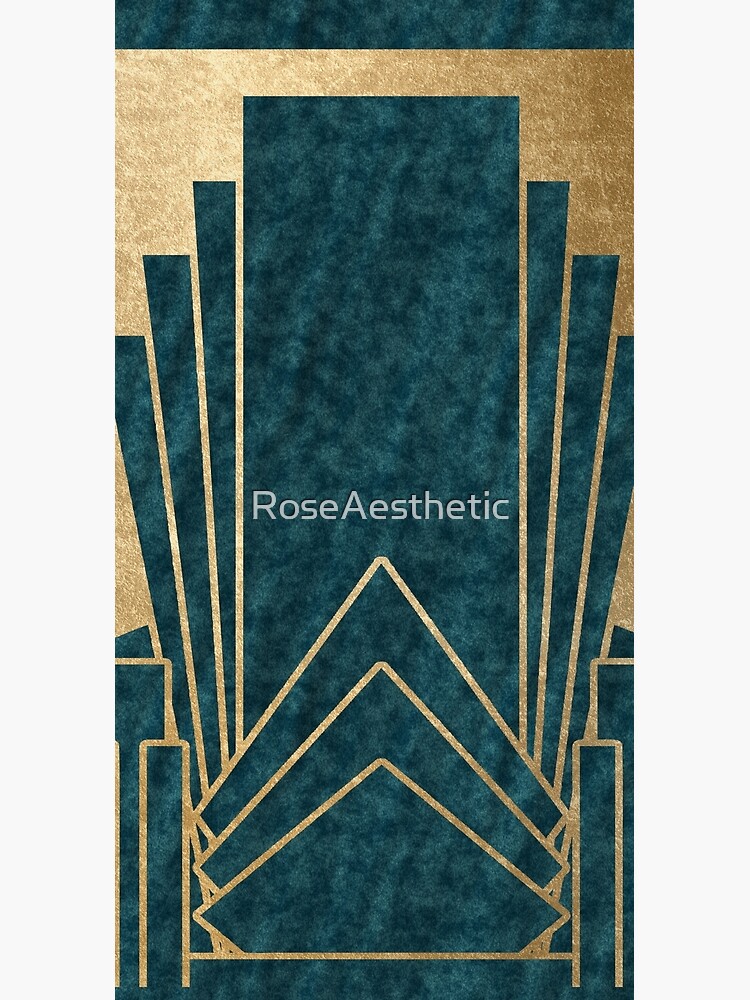 Art Deco glamour - teal and gold by RoseAesthetic