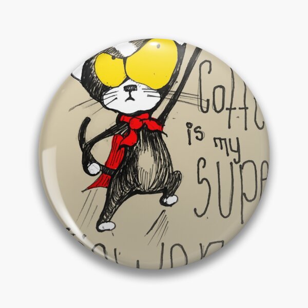 Item preview, Un gato negro dice: El café es mi superpoder designed and sold by manuelunsui.