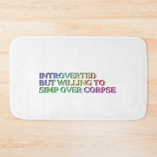Item preview, introverted but willing to simp over corpse pastel rainbow designed and sold by GhostLonging.
