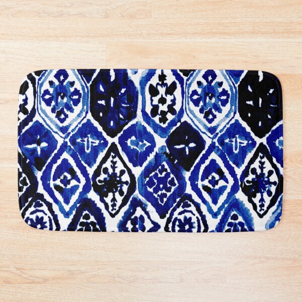 Item preview, Navy blue seaside print designed and sold by peggieprints.