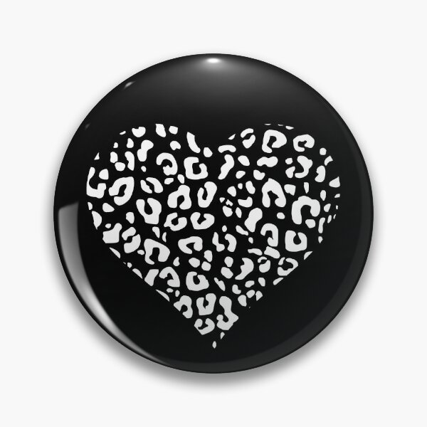 Item preview, White Cutout Leopard Print Heart designed and sold by Bumblefuzzies.