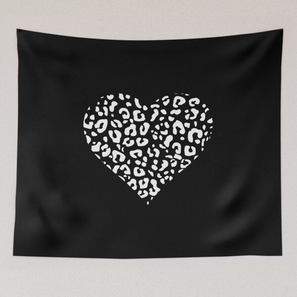 Item preview, White Cutout Leopard Print Heart designed and sold by Bumblefuzzies.