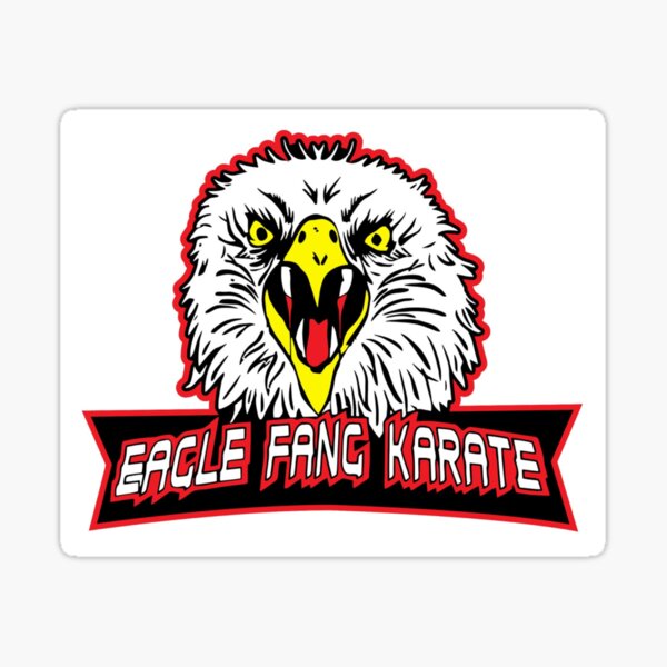 Pegatina «Karate Colmillo de Águila (Cobra Kai)» de Bufive | Redbubble