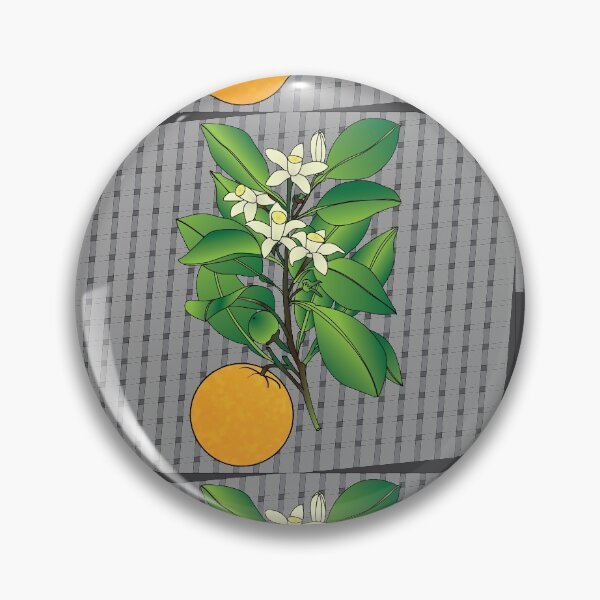 Item preview, Orange Blossoms on Grey Plaid designed and sold by OrangeEden.