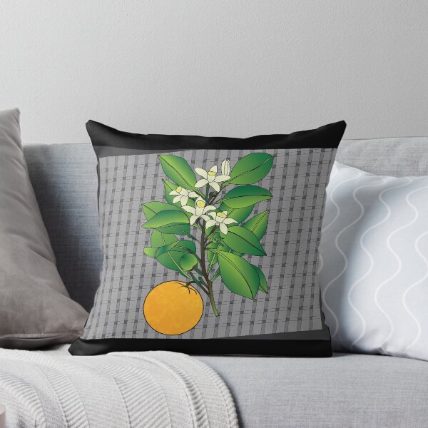 Item preview, Orange Blossoms on Grey Plaid designed and sold by OrangeEden.