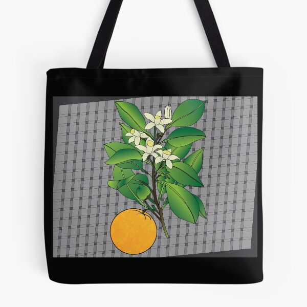 Item preview, Orange Blossoms on Grey Plaid designed and sold by OrangeEden.