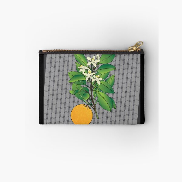 Item preview, Orange Blossoms on Grey Plaid designed and sold by OrangeEden.