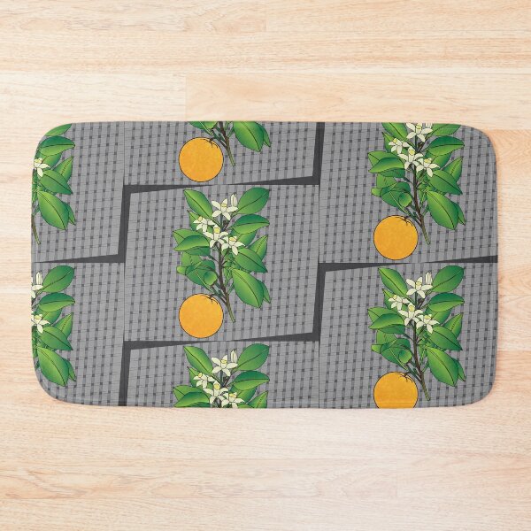 Item preview, Orange Blossoms on Grey Plaid designed and sold by OrangeEden.