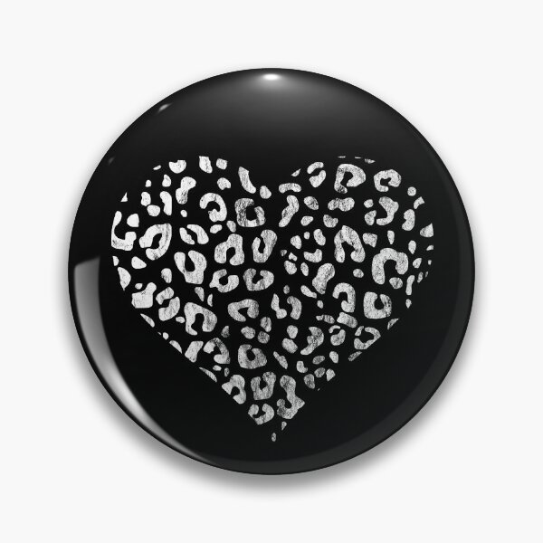 Item preview, Distressed White Cutout Leopard Print Heart designed and sold by Bumblefuzzies.