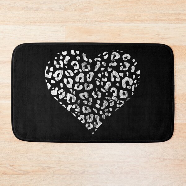 Item preview, Distressed White Cutout Leopard Print Heart designed and sold by Bumblefuzzies.