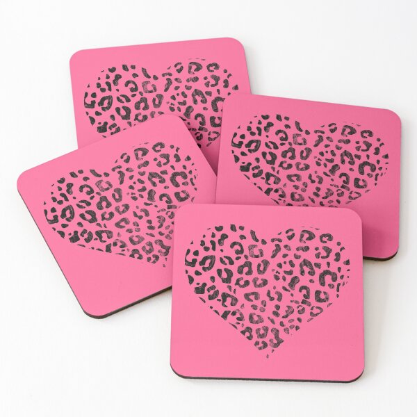Item preview, Distressed Black Cutout Leopard Print Heart designed and sold by Bumblefuzzies.