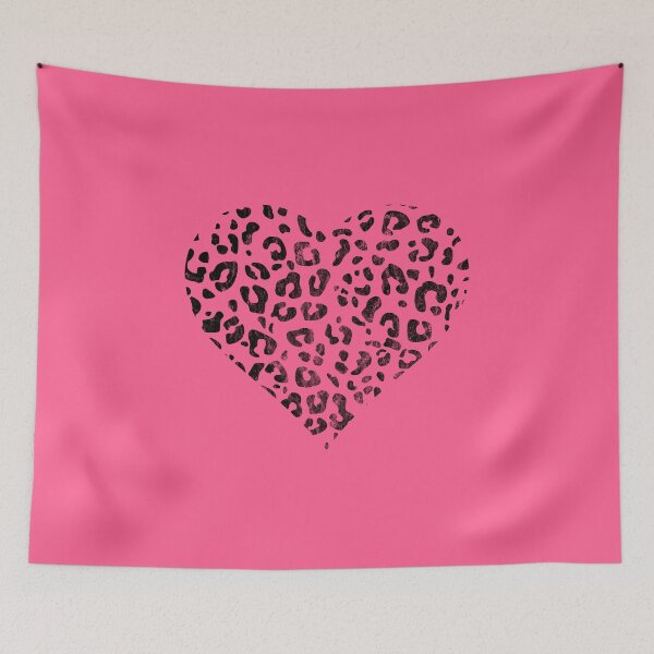Item preview, Distressed Black Cutout Leopard Print Heart designed and sold by Bumblefuzzies.