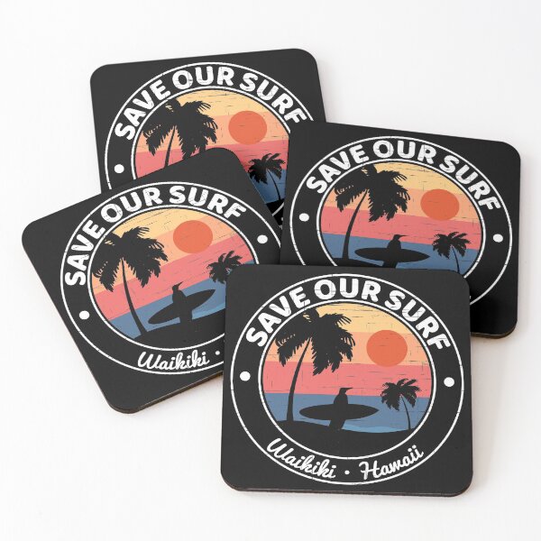 Item preview, Save Our Surf - Retro Vintage Surfer Penguin designed and sold by JordanHolmes.