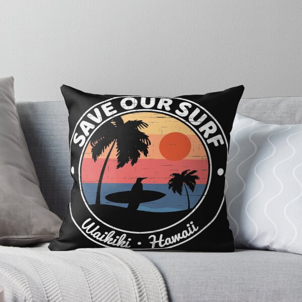 Item preview, Save Our Surf - Retro Vintage Surfer Penguin designed and sold by JordanHolmes.