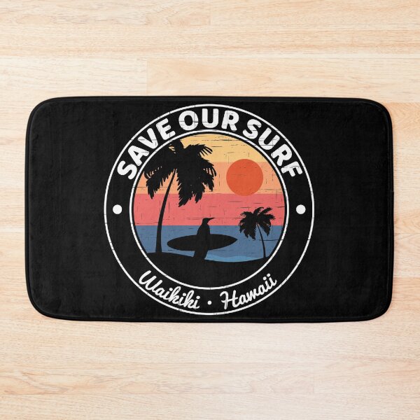 Item preview, Save Our Surf - Retro Vintage Surfer Penguin designed and sold by JordanHolmes.