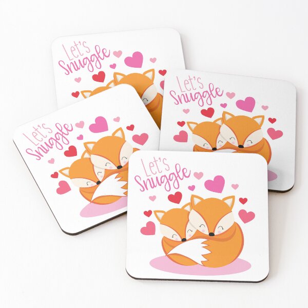 Item preview, Cute Valentines Foxes Lets snuggle designed and sold by TamGustam.