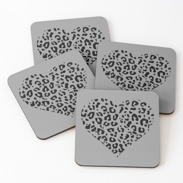 Item preview, Black Cutout Leopard Print Heart designed and sold by Bumblefuzzies.