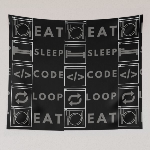Item preview, Eat Sleep Code Loop designed and sold by notakename.