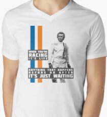 Steve McQueen Le Mans Men's V-Neck T-Shirt