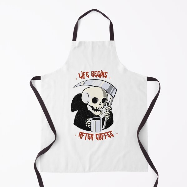 Item preview, Life begins after coffee Skull spooky designed and sold by Mydogheart4you.