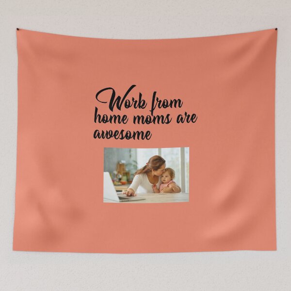 Item preview, "Work From Home Moms Are Awesome." Mom, baby, work at home --- Mothers are fierce angels designed and sold by JoelsCorner.