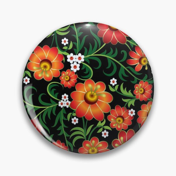 Item preview, khokhloma flower orange green designed and sold by Aleks96.