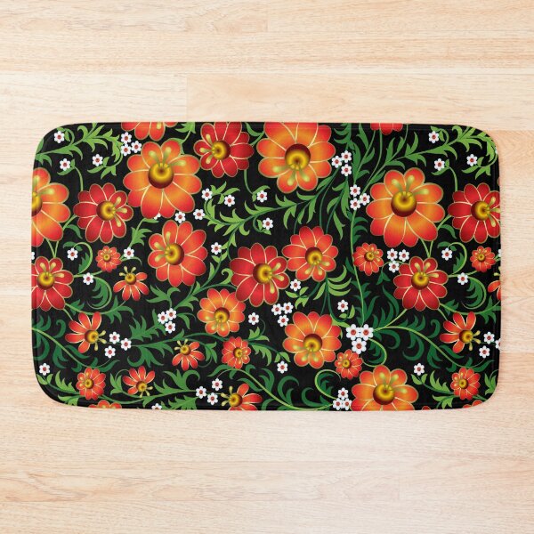 Item preview, khokhloma flower orange green designed and sold by Aleks96.