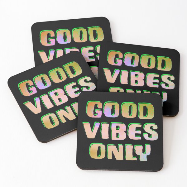 Item preview, Good Vibes Only Colorful Text designed and sold by Punderstandable.