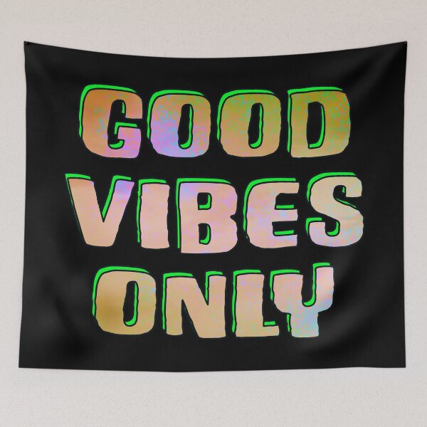 Item preview, Good Vibes Only Colorful Text designed and sold by Punderstandable.