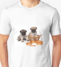 Funny cute pug puppies Unisex T-Shirt