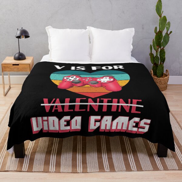 Item preview, V is for Video Games a Funny Valentines Day Gamer designed and sold by Frosty1489.