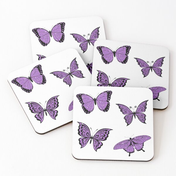 Item preview, Purple Butterfly Emoji Purple Butterflies designed and sold by TheButtonCrew.
