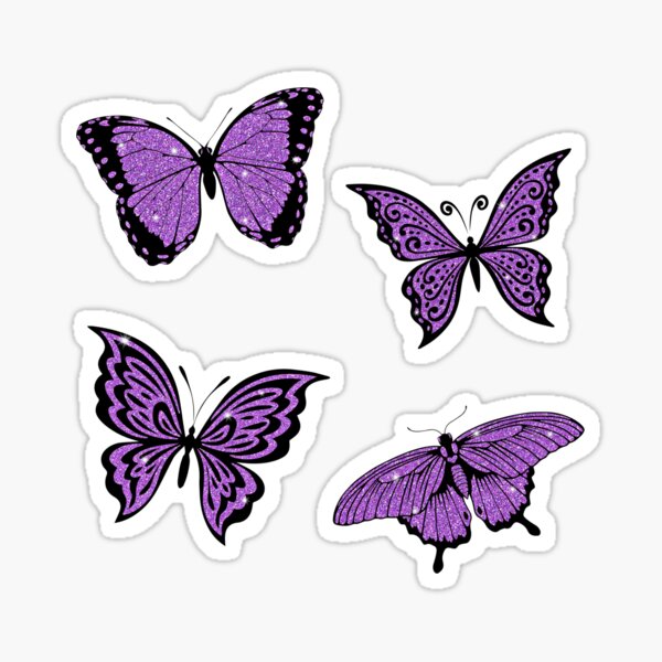 Purple Monarch Butterfly Sticker