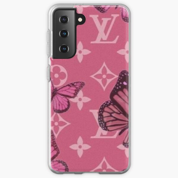 Pink designer butterfly phonecase Samsung Galaxy Soft Case
