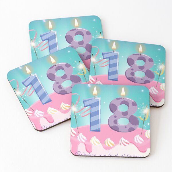 Item preview, happy 18th birthday, eighteen, birthday designed and sold by helkav.