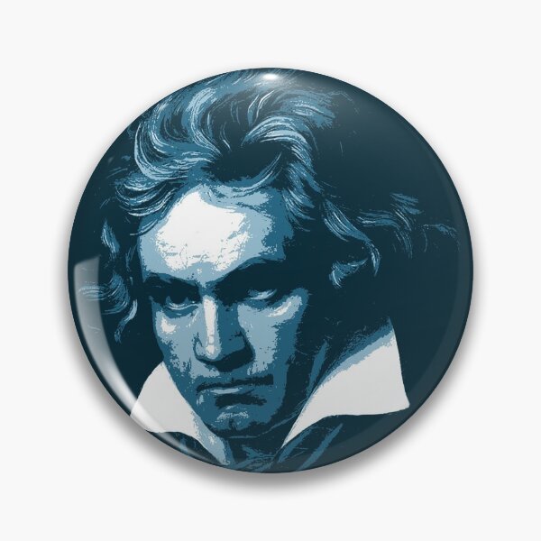 Item preview, Ludwig van Beethoven Dark Blue Portrait designed and sold by zavadadesigns.