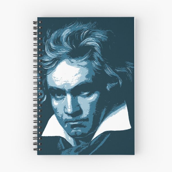 Artikelvorschau, Ludwig van Beethoven Dunkelblaues Porträt entworfen und verkauft von zavadadesigns.