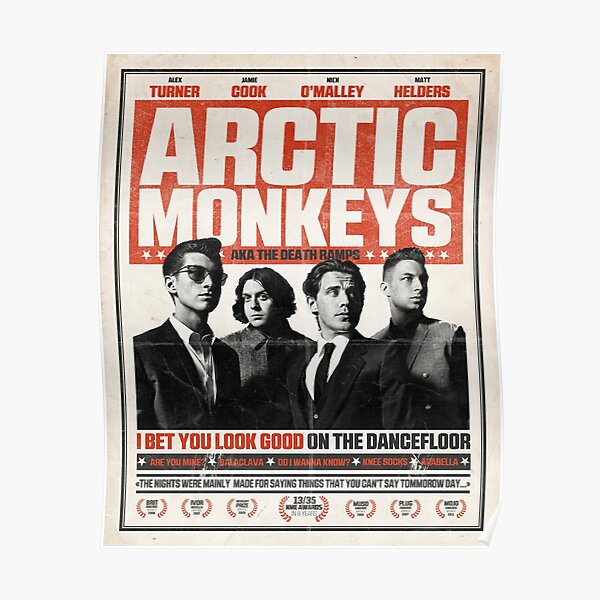 Papel de monos retro Póster