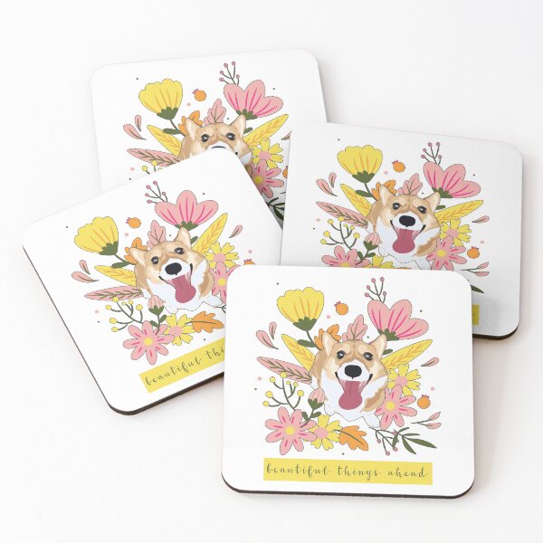 Item preview, Positivity Corgi - Beautiful Things Ahead designed and sold by MaplewoodMerch.