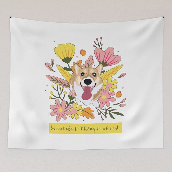 Item preview, Positivity Corgi - Beautiful Things Ahead designed and sold by MaplewoodMerch.