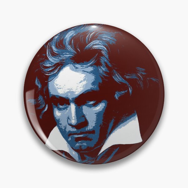Item preview, Ludwig van Beethoven Dark Blue Red Portrait designed and sold by zavadadesigns.