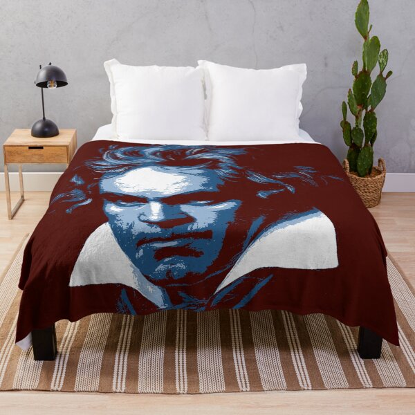 Item preview, Ludwig van Beethoven Dark Blue Red Portrait designed and sold by zavadadesigns.