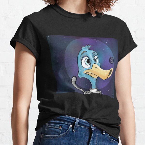 Blue Duck in Space Classic T-Shirt